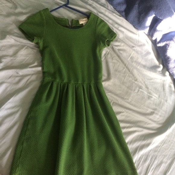 Green Fit and Flare Dress - Picture 1 of 3